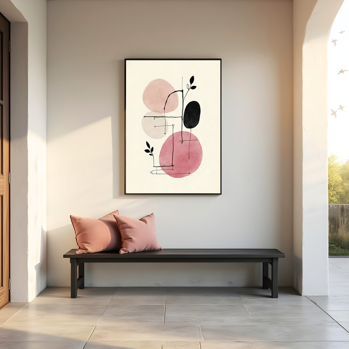 Trazos de Calma y Contraste – Arte Minimalista Estilo Japonés
