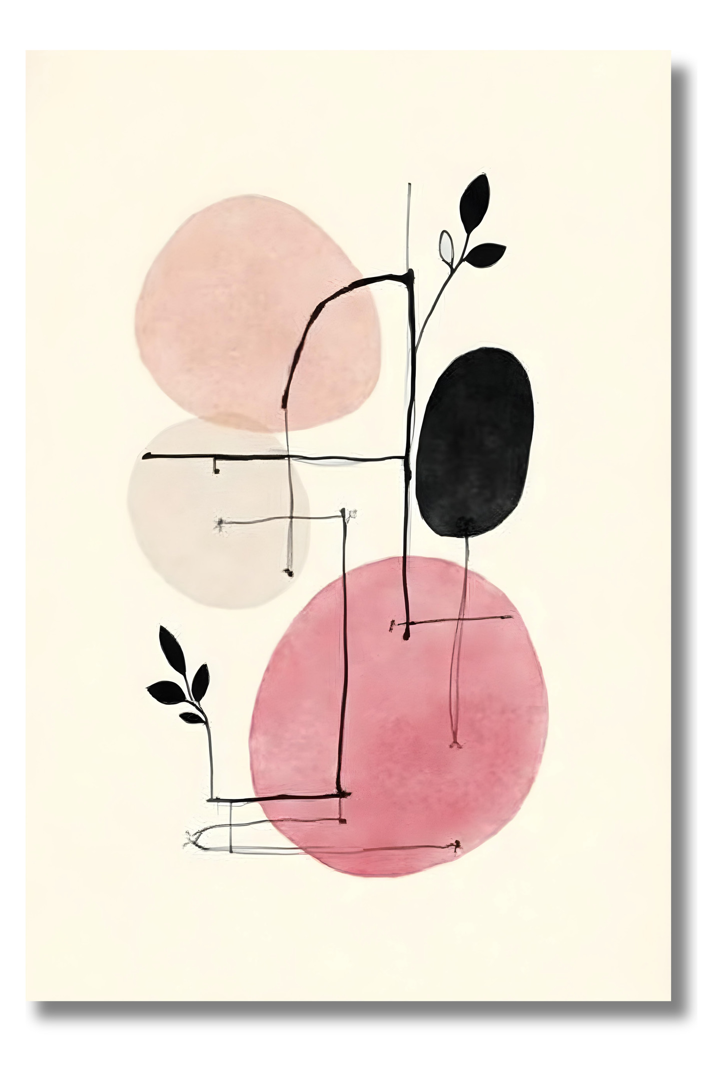 Trazos de Calma y Contraste – Arte Minimalista Estilo Japonés