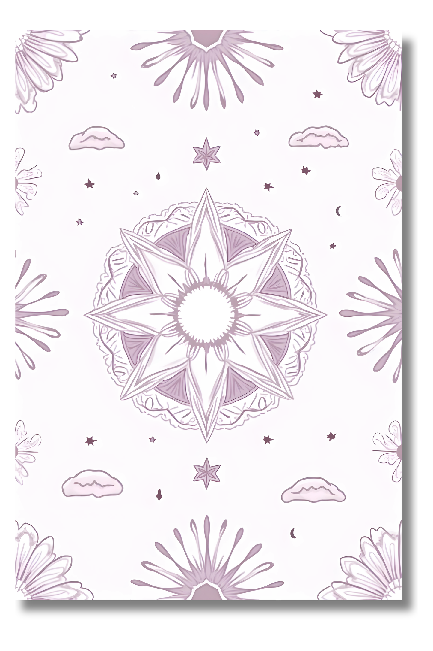 Mandala Estelar con Simetría Cósmica – Arte Decorativo de Espíritu Boho