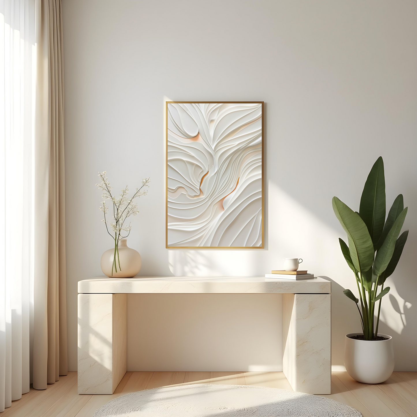 Superficie de Líneas Orgánicas – Arte de Pared Minimalista