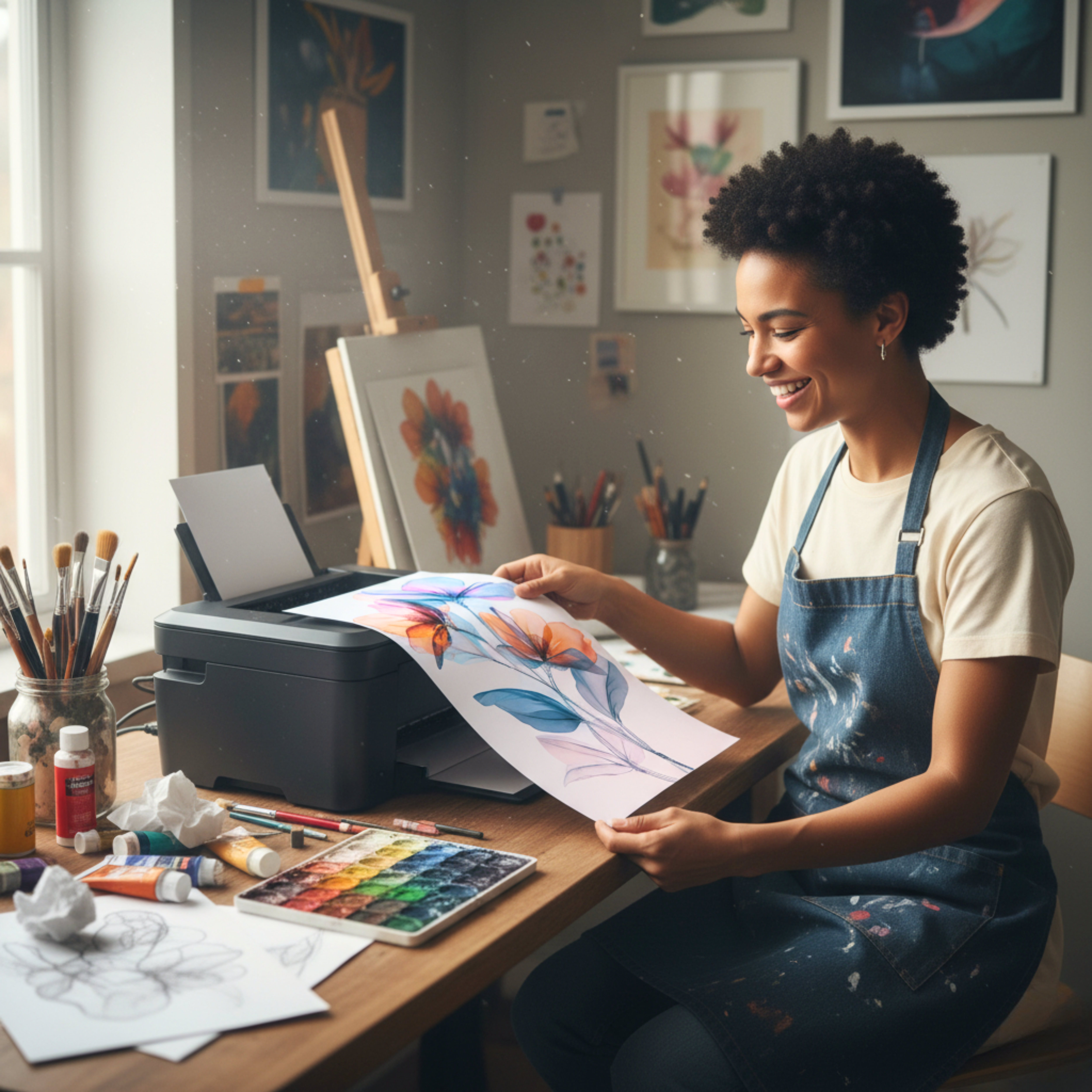 Lámina de Flores Abstractas Multicolor – Póster Decorativo Digital