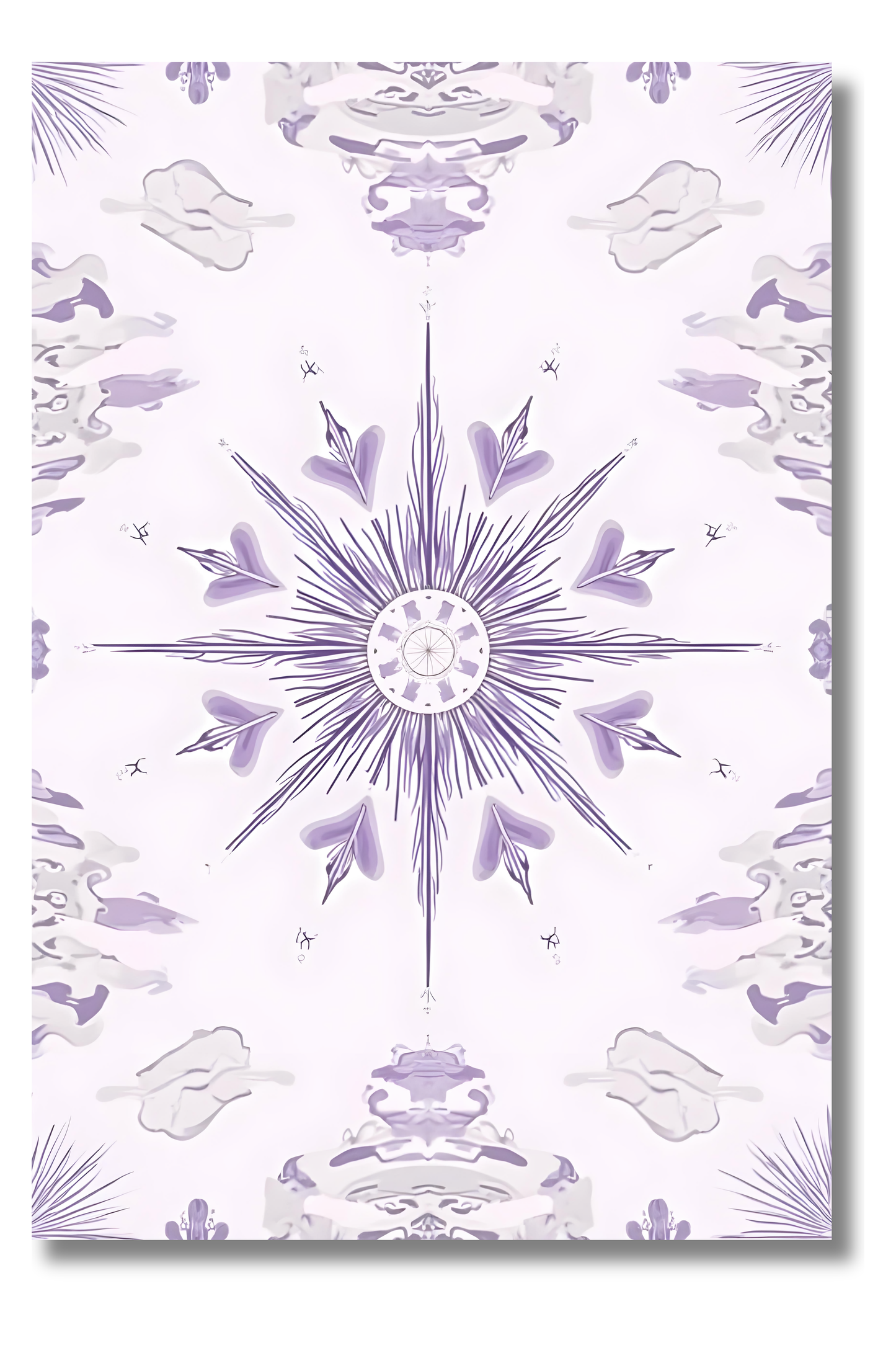 Mandala Floral con Detalles de Naturaleza – Cuadro Boho de Armonía Espiritual
