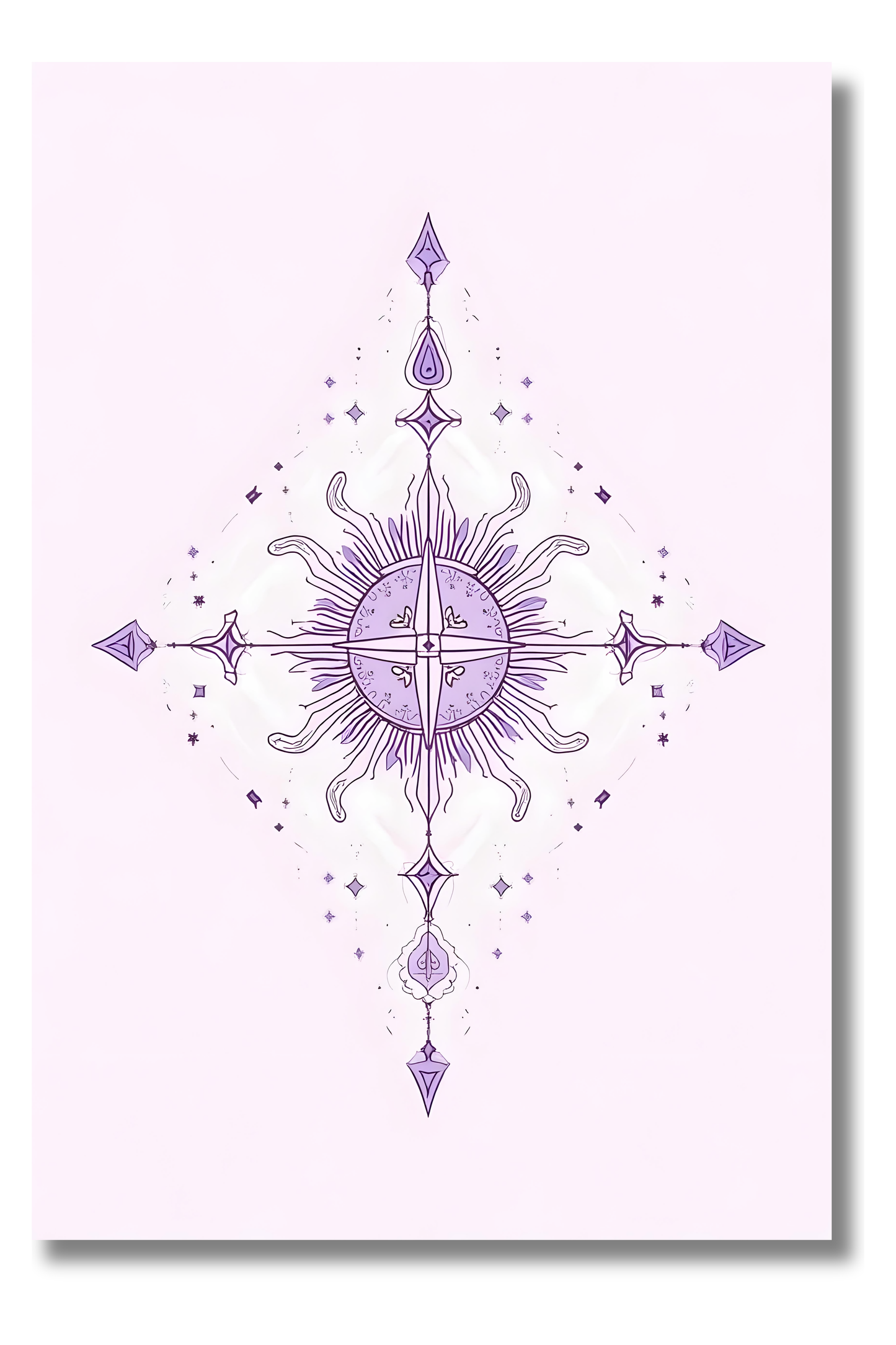Constelación Geométrica en Lavanda – Arte Místico de Alta Vibración Bohemia