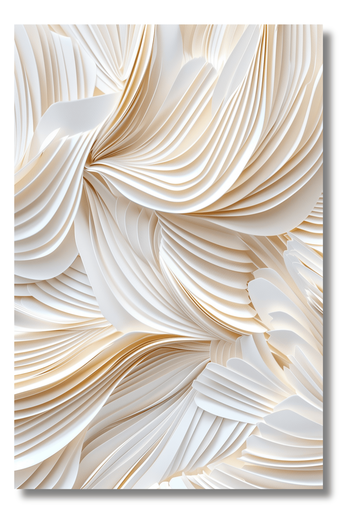 Formas Curvas con Textura Suave – Diseño Abstracto de Pared