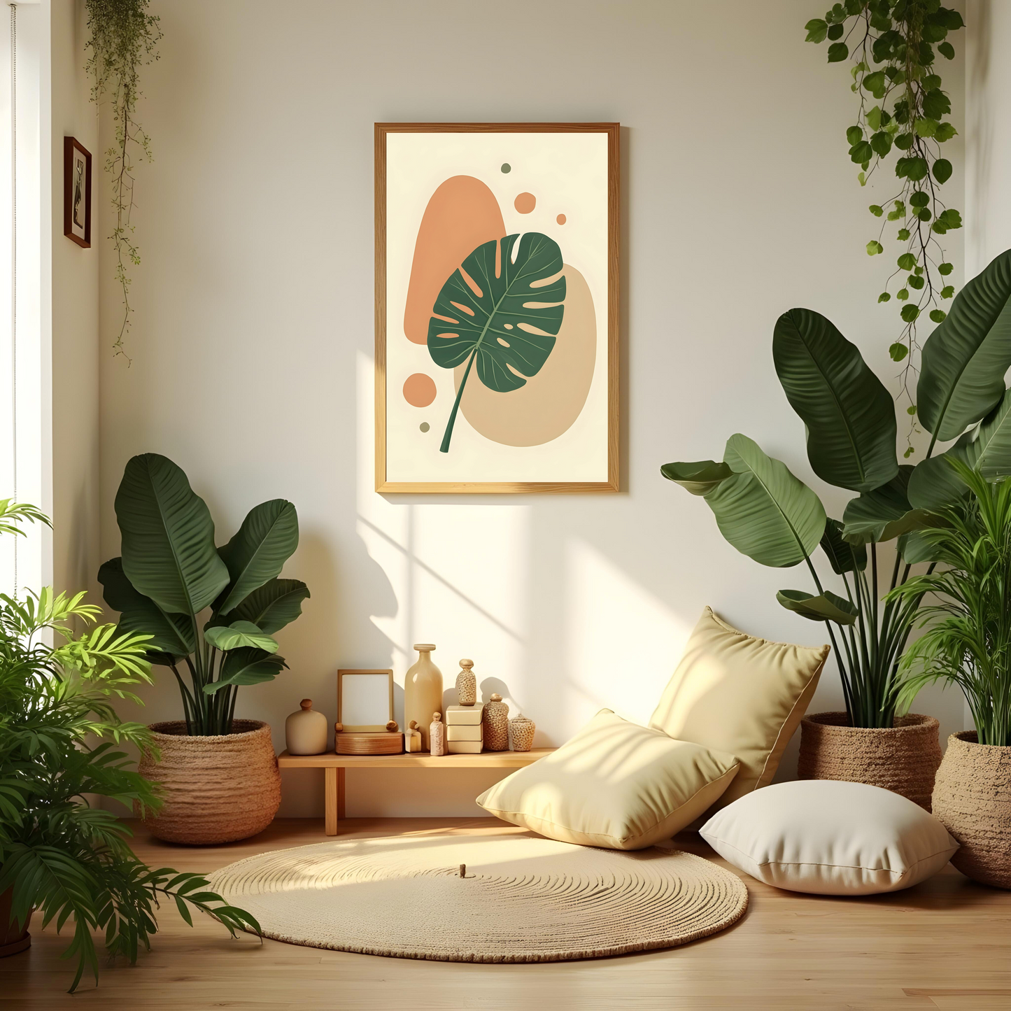 Diseño Tropical Cálido y Moderno – Hojas en Estilo Bohemio