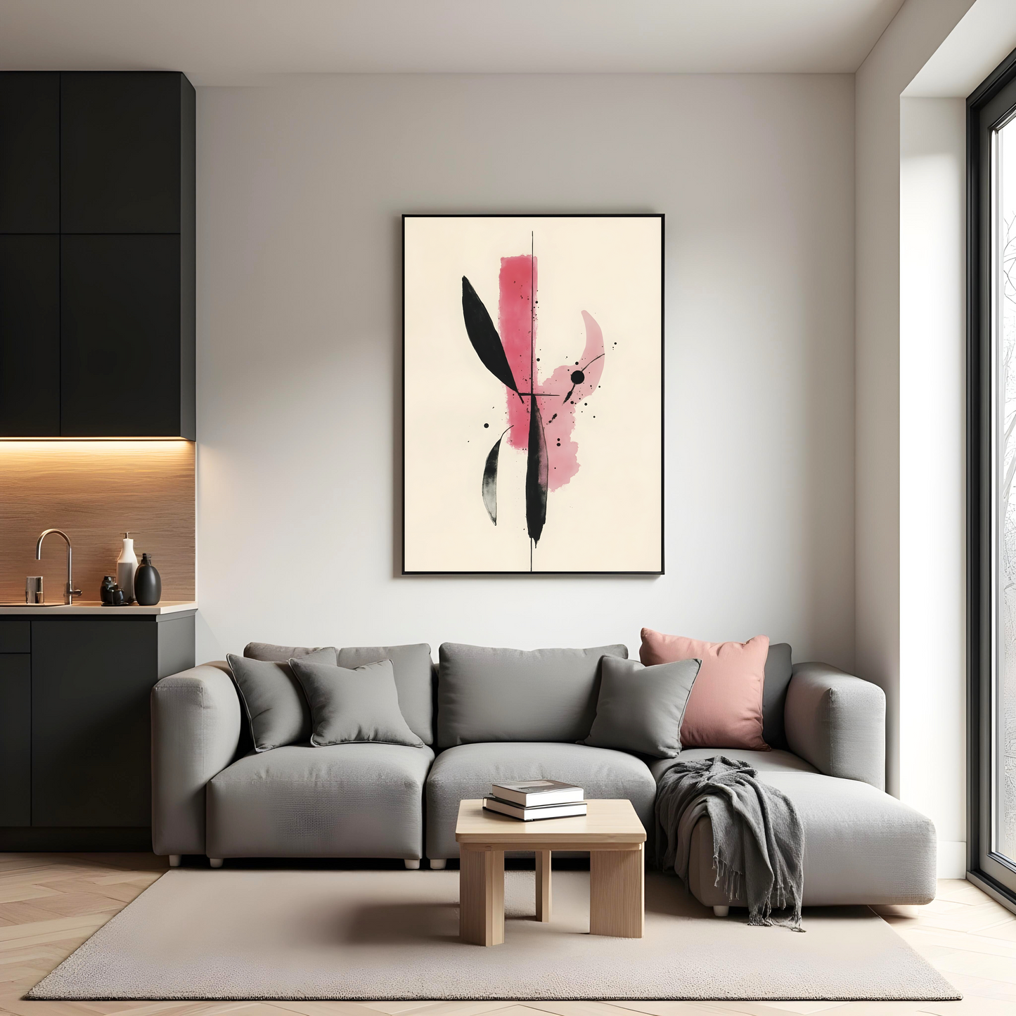 Ritmo Ascendente Abstracto – Cuadro Minimalista Zen