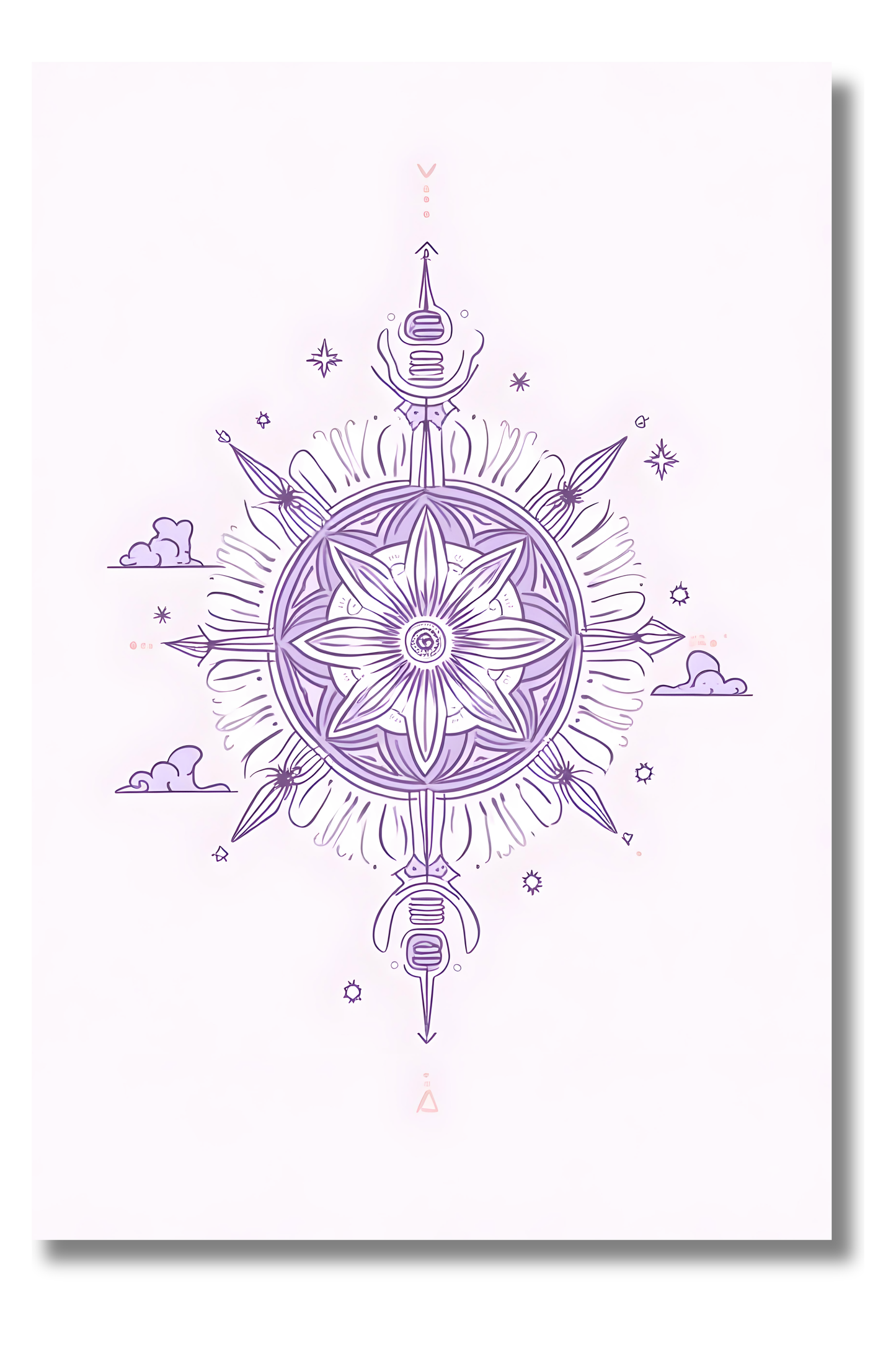 Mandala Cósmico de Energía Suave – Arte Bohemio para Ambientes Serena