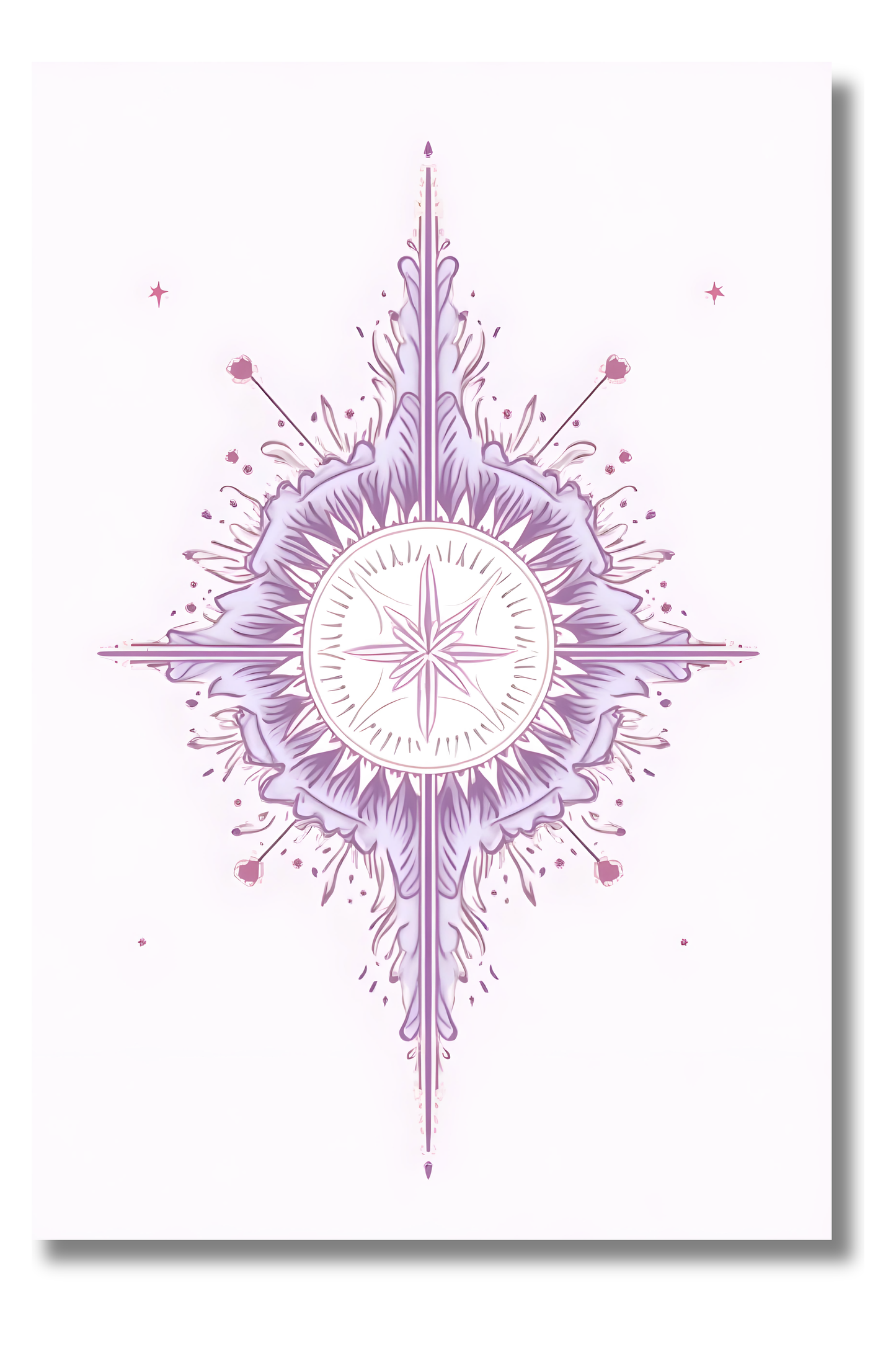 Brújula Estelar Lavanda – Decoración Boho Espiritual de Energía Cálida