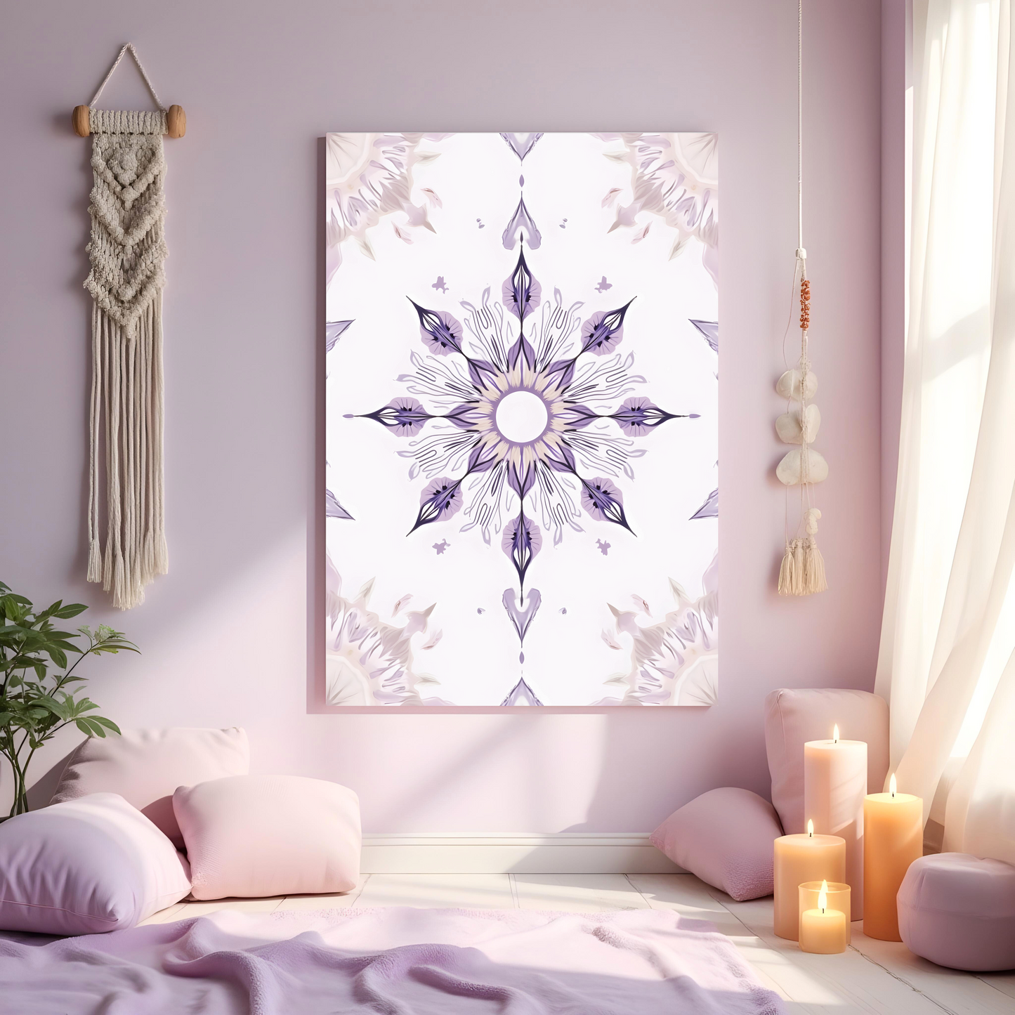 Estrella Floral con Energía Interior – Lámina Bohemia para Inspirar Calma