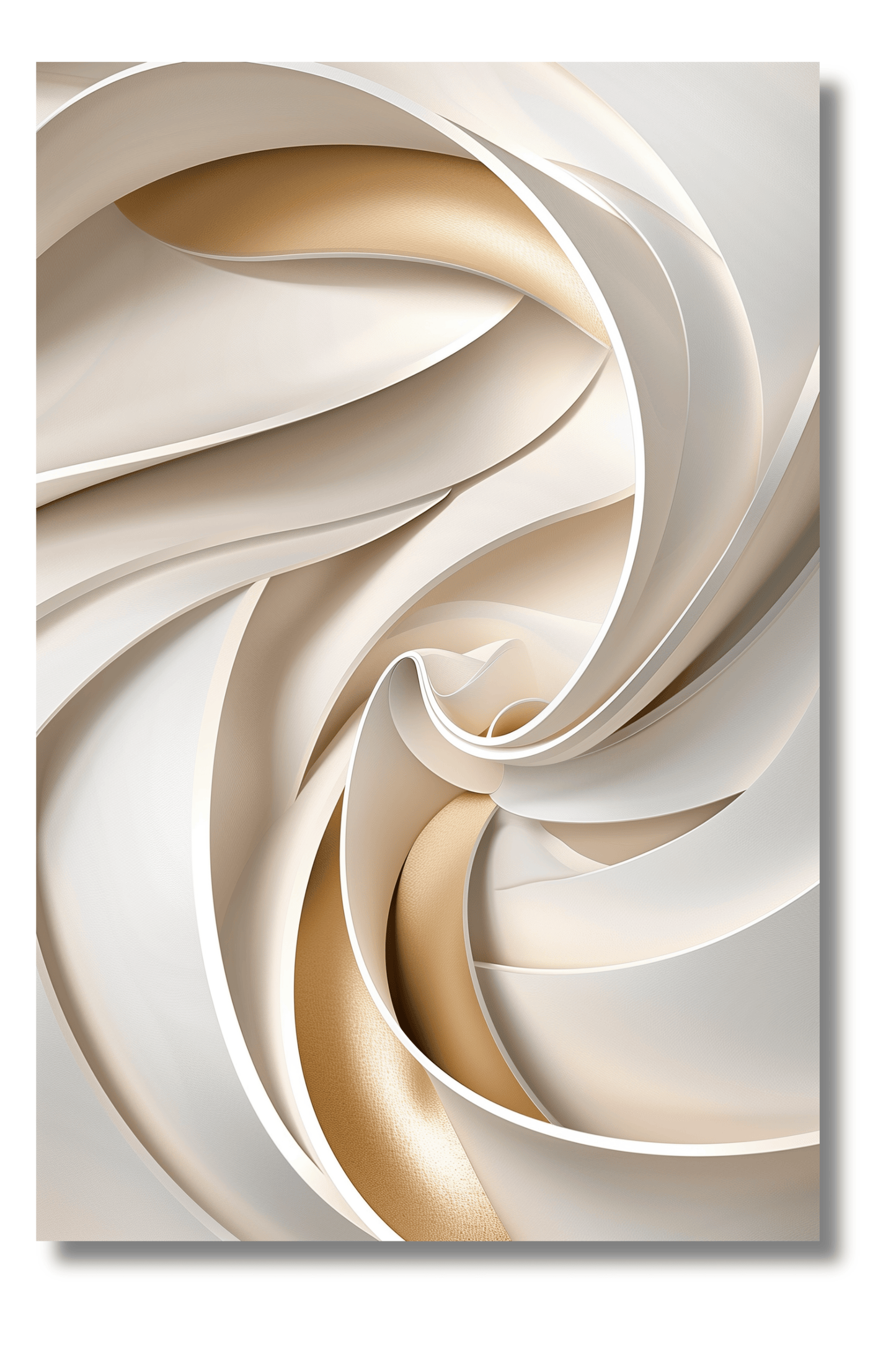 Patrones de Ondas Delicadas – Cuadro en Relieve de Estilo Minimalista