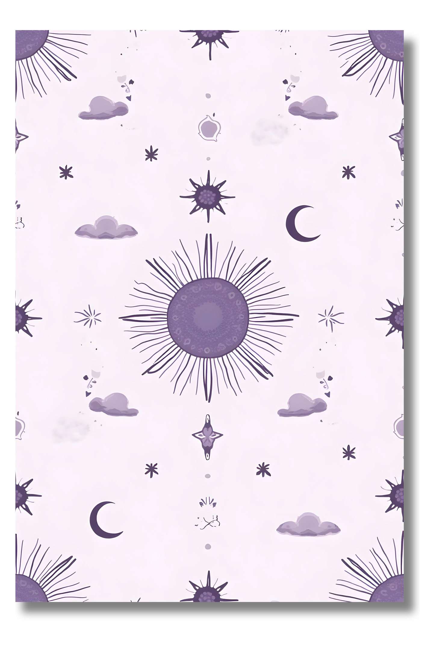 Eclipse Espiritual con Cielo Estrellado – Cuadro Boho Cósmico y Delicado