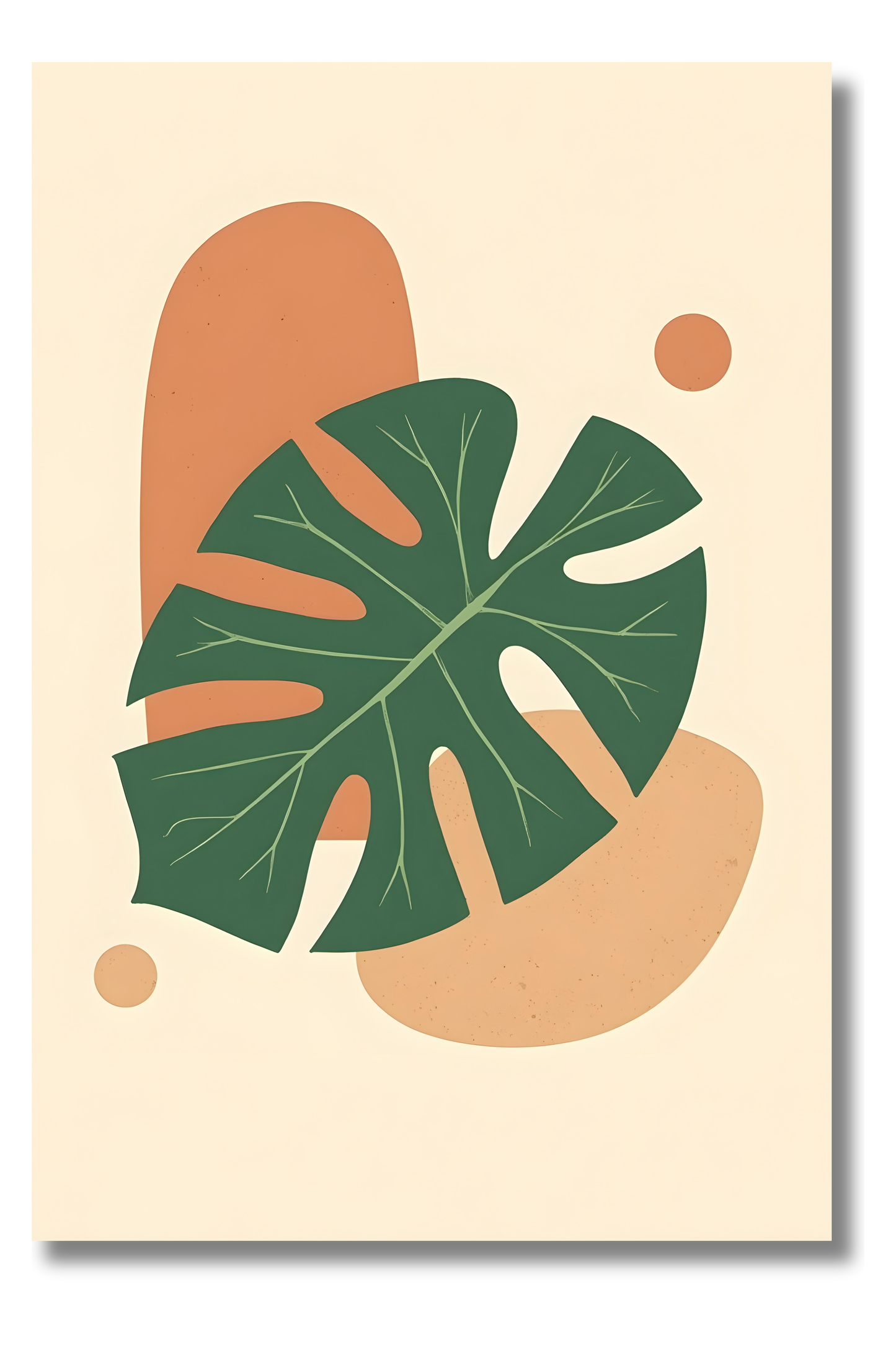 Diseño Botánico de Estilo Tropical con Detalles Suaves