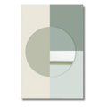 Círculo Abstracto en Tonos Verde y Beige – Póster Geométrico Minimalista