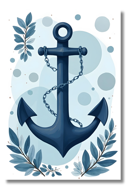Decoración con Ancla Azul – Elegancia y Calma Marina