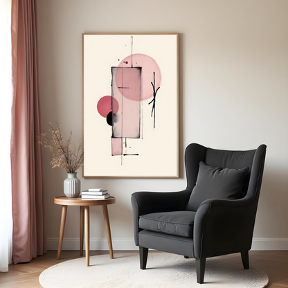 Hoja Dual en Estilo Sumi-e – Cuadro Minimalista Japonés