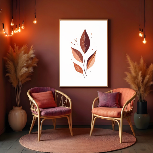Cuadro de Pared Boho con Motivos Botánicos Modernos