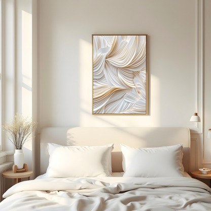 Formas Curvas con Textura Suave – Diseño Abstracto de Pared