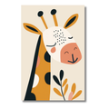 Jirafa Minimalista Sonriente – Cuadro Infantil con Toques Divertidos