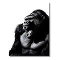 Gorila Salvaje Pensativo – Cuadro Animal Blanco y Negro de Impacto Visual