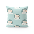 Cojín Estampado Mamíferos Marinos Abrazados en Estilo Minimalista – Decoración Infantil Marina con Toques de Ternura