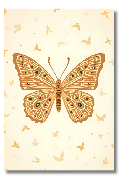 Mariposa Bohemia en Vuelo – Decoración de Pared con Espíritu Natural