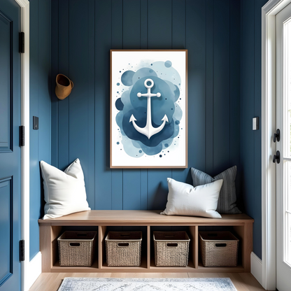 Ancla Boho en Tonos Suaves – Arte de Inspiración Costera