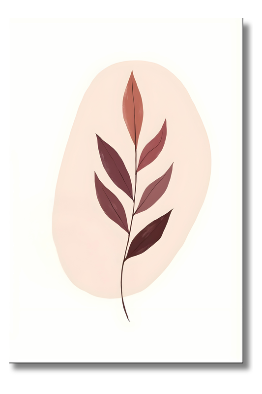 Cuadro Estilo Slow Deco con Motivo Botánico Abstracto