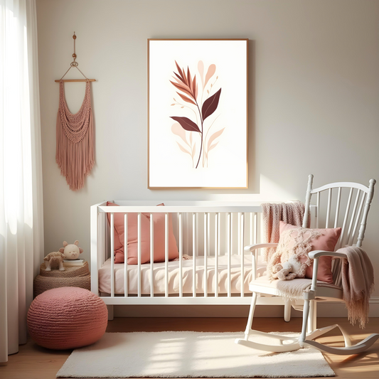 Cuadro Boho Botánico en Tonos Terracota y Nude