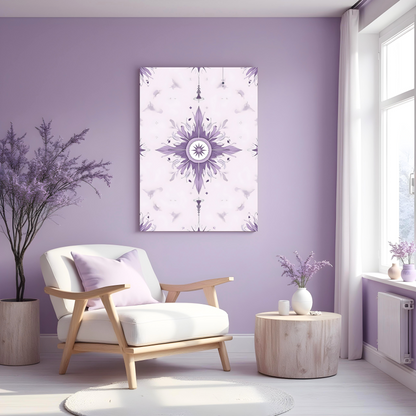 Estrella Mística con Centro Radiante – Arte Boho para Paredes con Energía