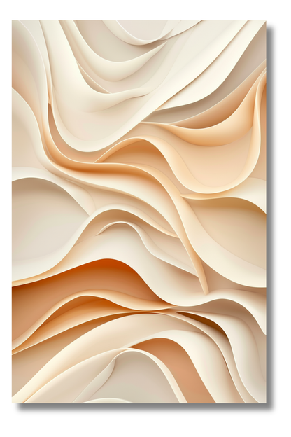Texturas Onduladas en Beige – Arte de Pared Minimalista Moderno
