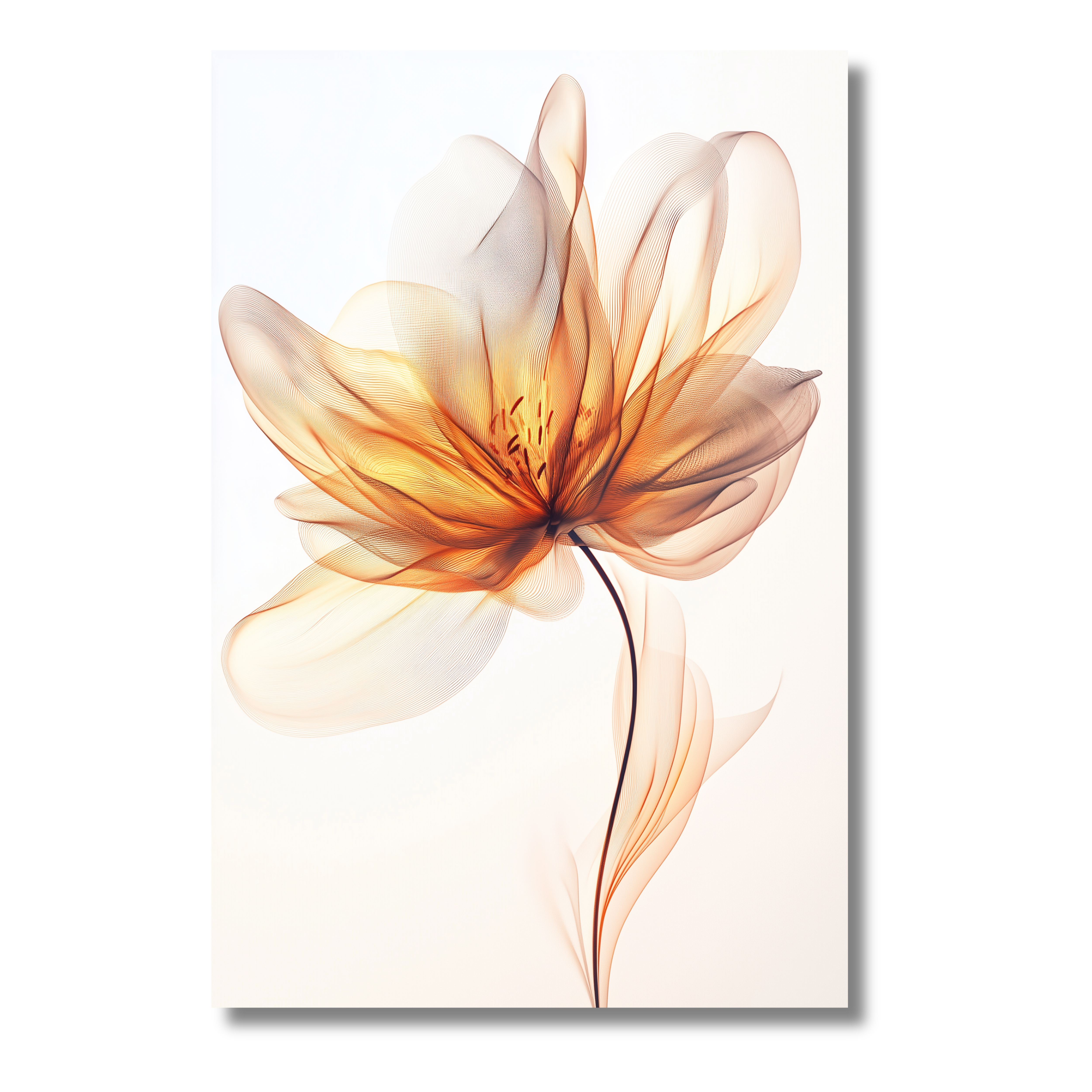 Flor Cálida en Tonos Dorados – Arte Floral para Imprimir en Casa