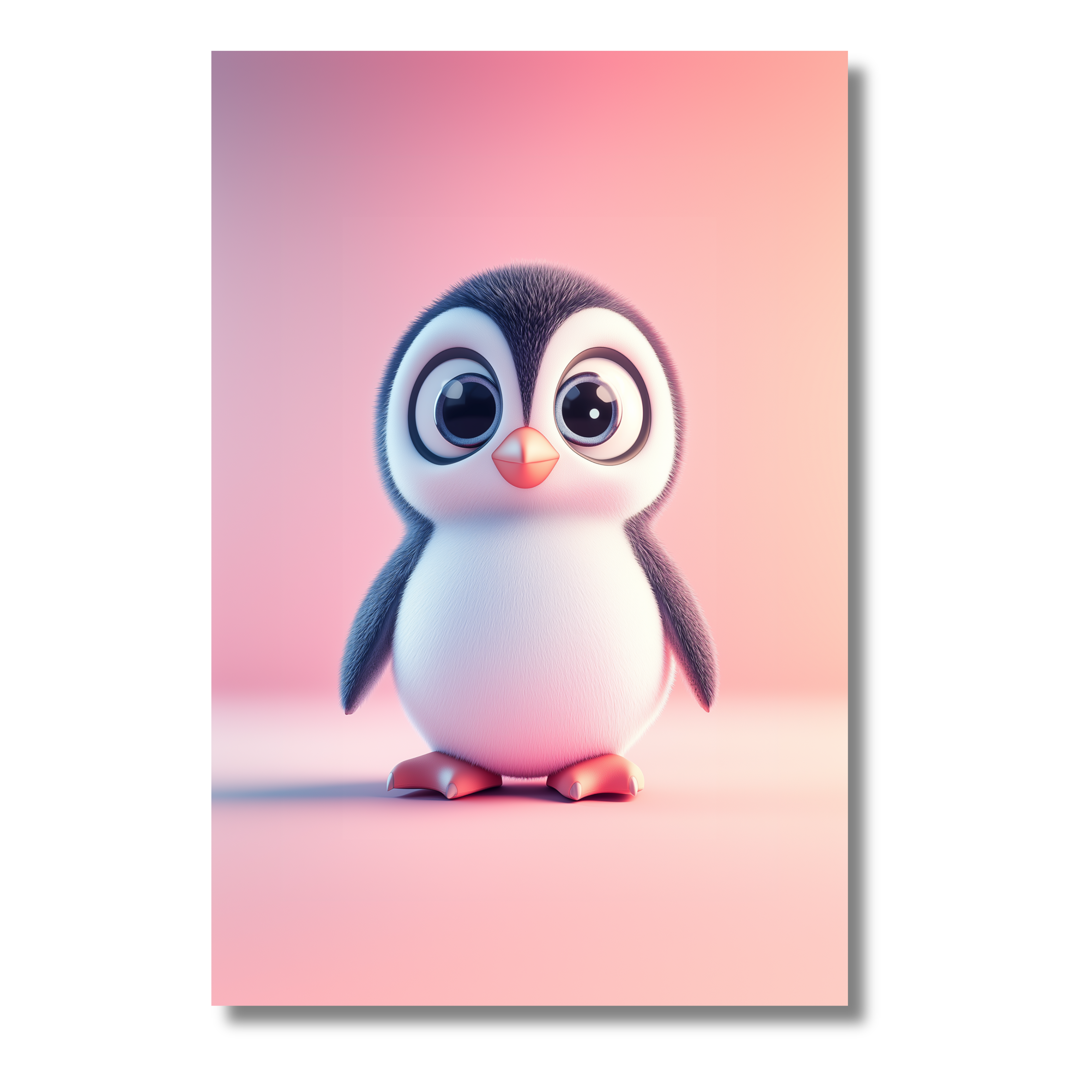 Pingüino inspirado en el Estilo Pixar – Cuadro Infantil Moderno