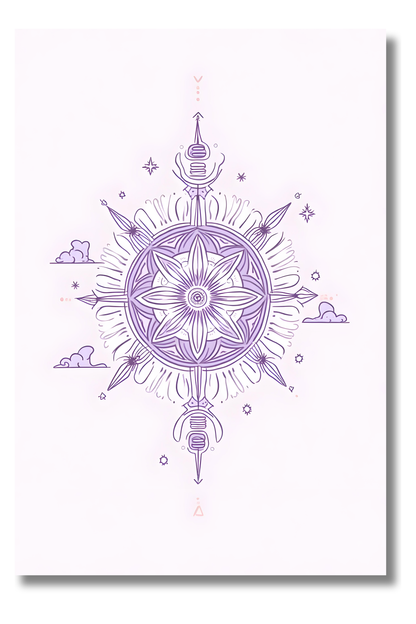 Mandala Cósmico de Energía Suave – Arte Bohemio para Ambientes Serena