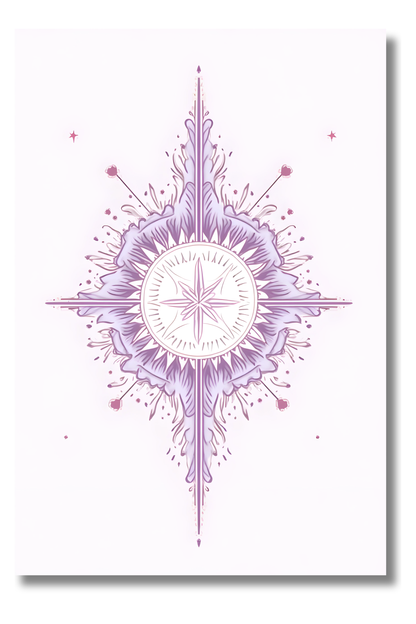 Brújula Estelar Lavanda – Decoración Boho Espiritual de Energía Cálida
