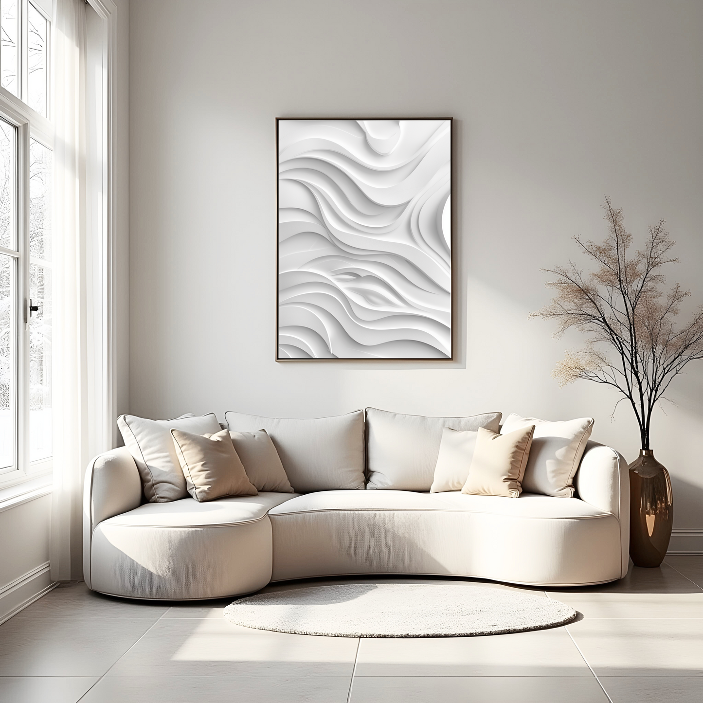 Composición de Curvas Suaves – Diseño Abstracto en Tonos Cálidos
