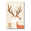 Ciervo Minimalista en Fondo Beige – Cuadro Infantil Inspirado en el Bosque