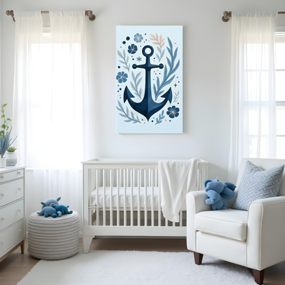 Símbolo de Ancla en Azul – Decoración Costera Boho