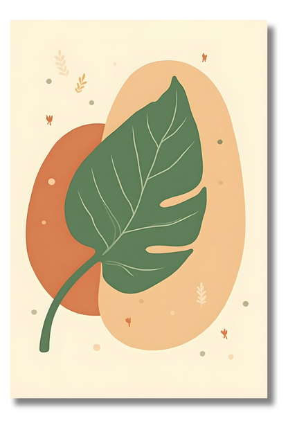 Arte Digital de Hojas Tropicales – Estética Soft Boho