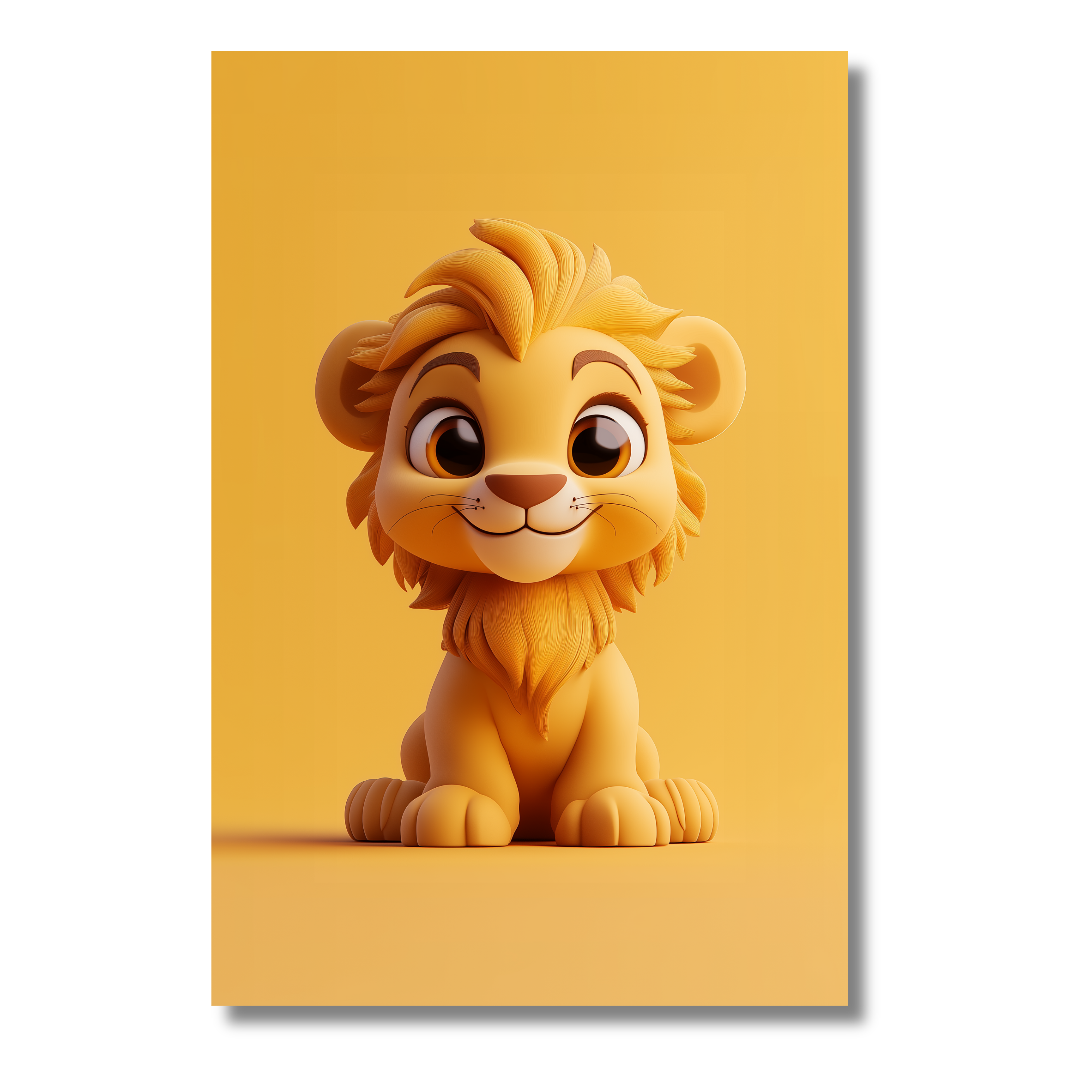 León inspirado en el Estilo Pixar – Cuadro Decorativo para Habitaciones Infantiles