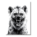 Hiena Intensa – Cuadro Animal Blanco y Negro con Personalidad Salvaje