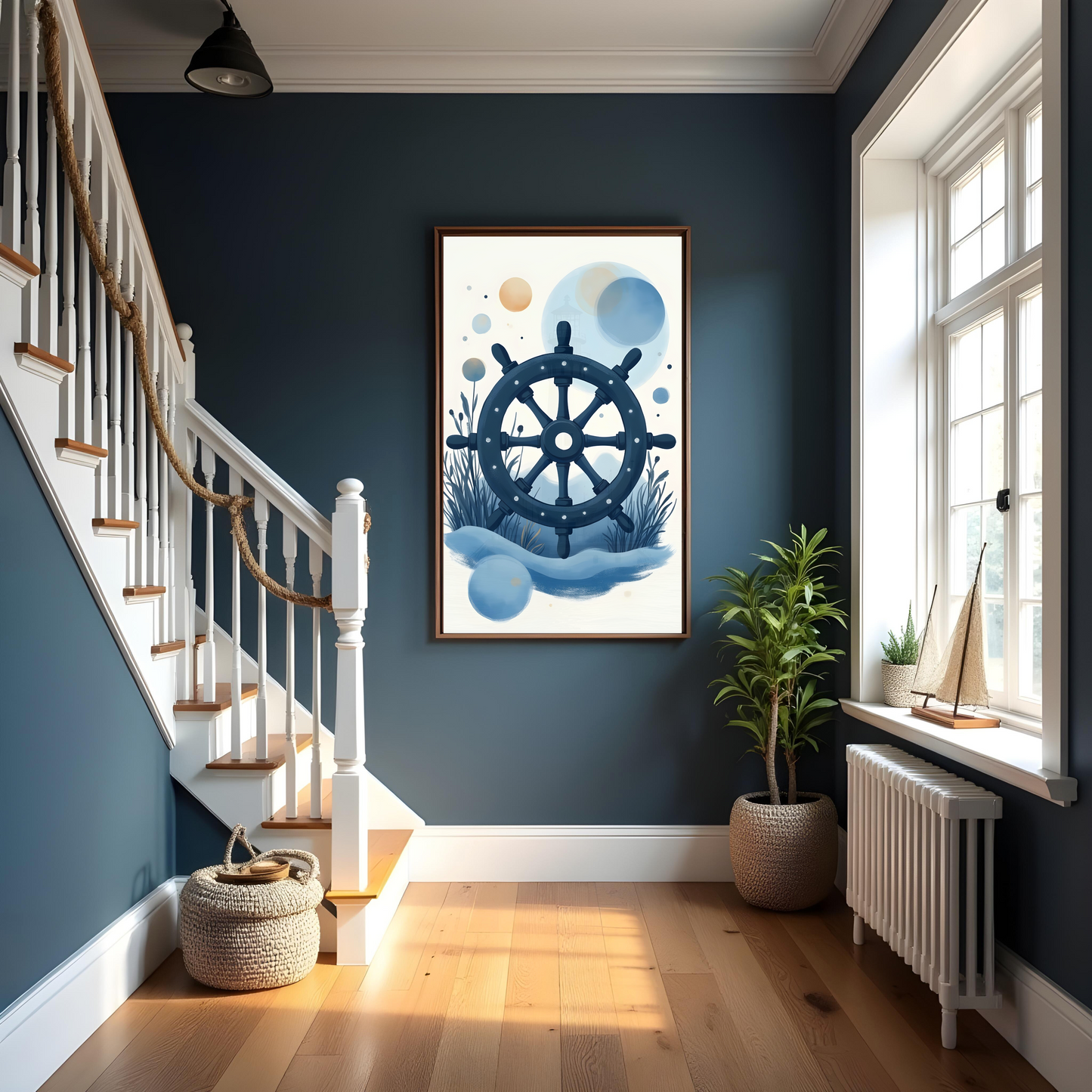 Diseño de Timón Azul – Estilo Bohemio y Espíritu Marino